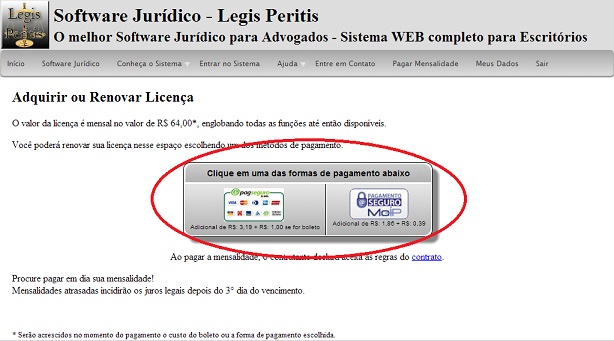 Formas de Pagamento Legis Peritis Formas de Pagamento Legis Peritis